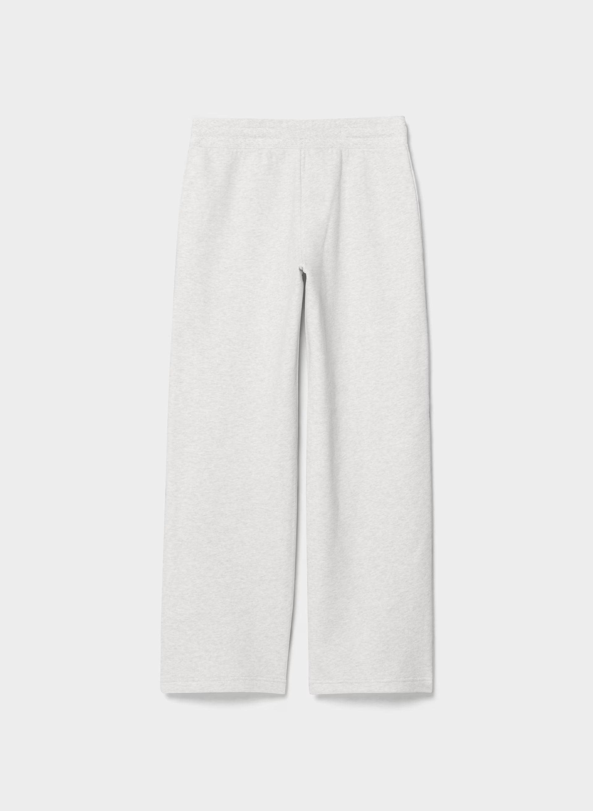 Cozy Sweatfleece Perfect Banded Sweatpant - HEATHER CLOUD WHITE