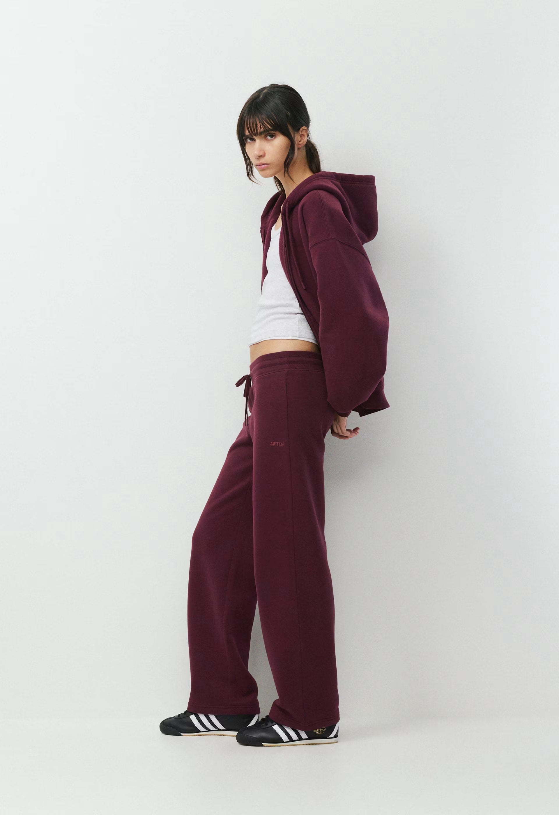 Cozy Sweatfleece Perfect Banded Sweatpant - GALA PLUM