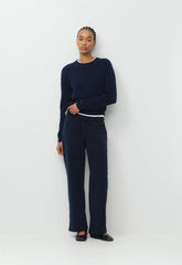 Cozy Sweatfleece Perfect Banded Sweatpant - ADMIRAL NAVY