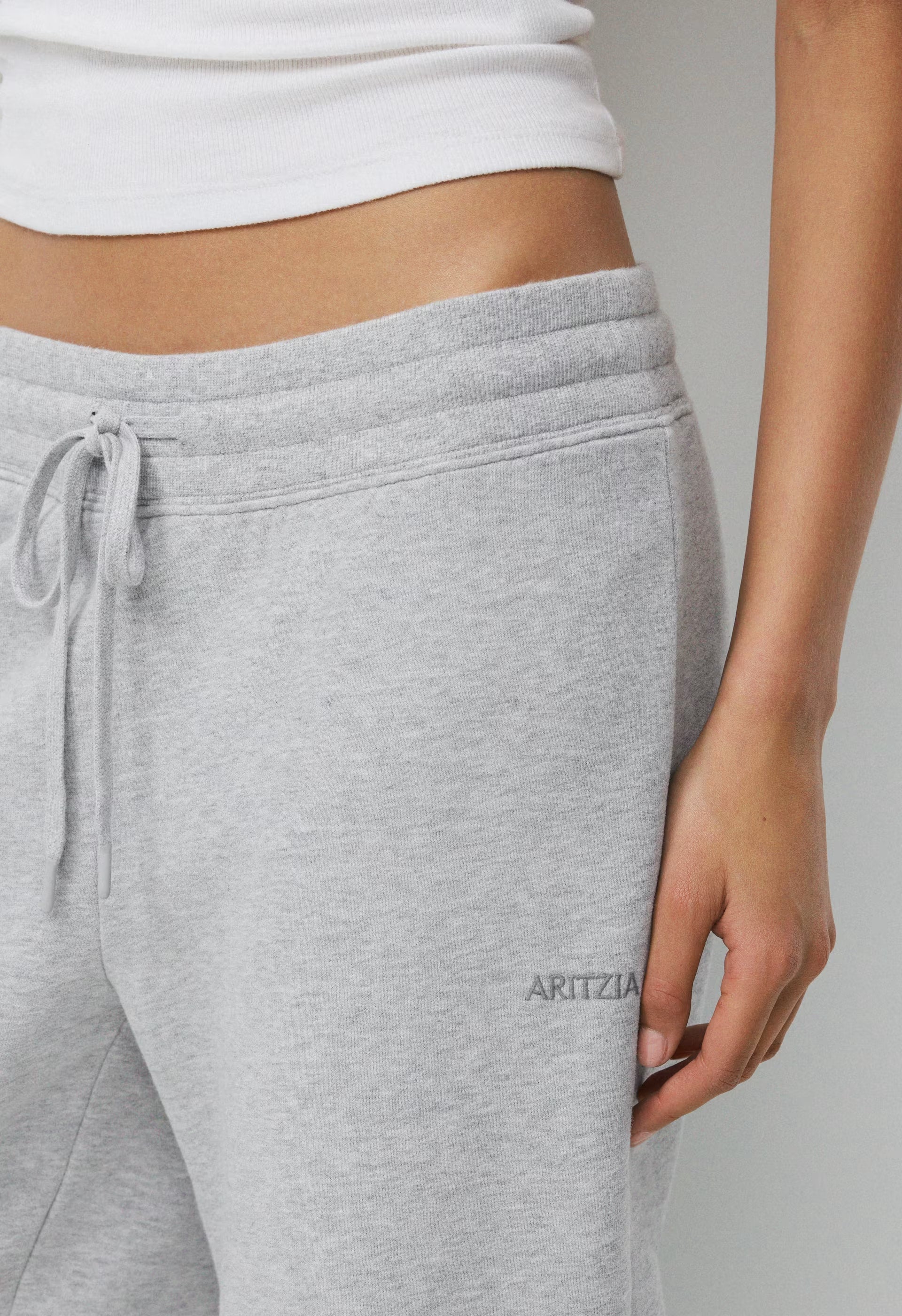 Cozy Sweatfleece Perfect Banded Sweatpant - HEATHER CHROME