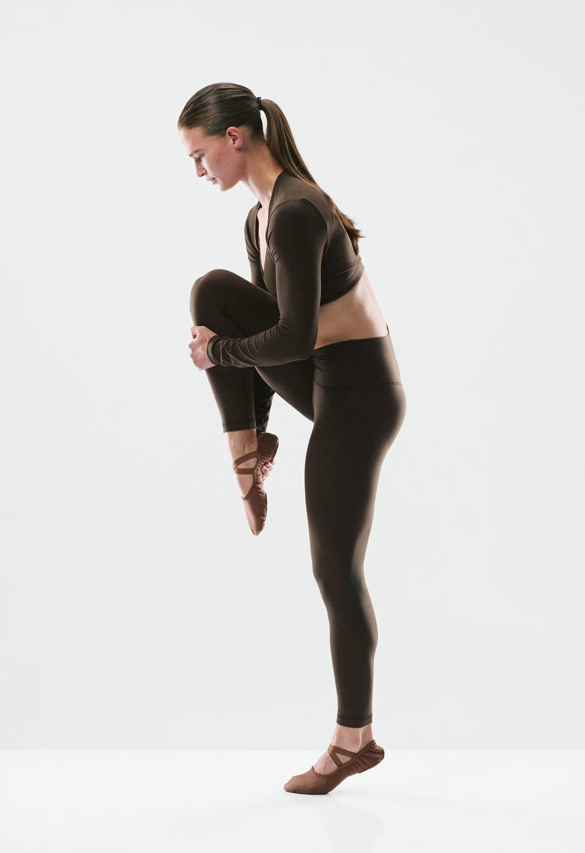 BUTTER Cheeky Infinite Hi-Rise 24 Legging - CACAO NIB BROWN