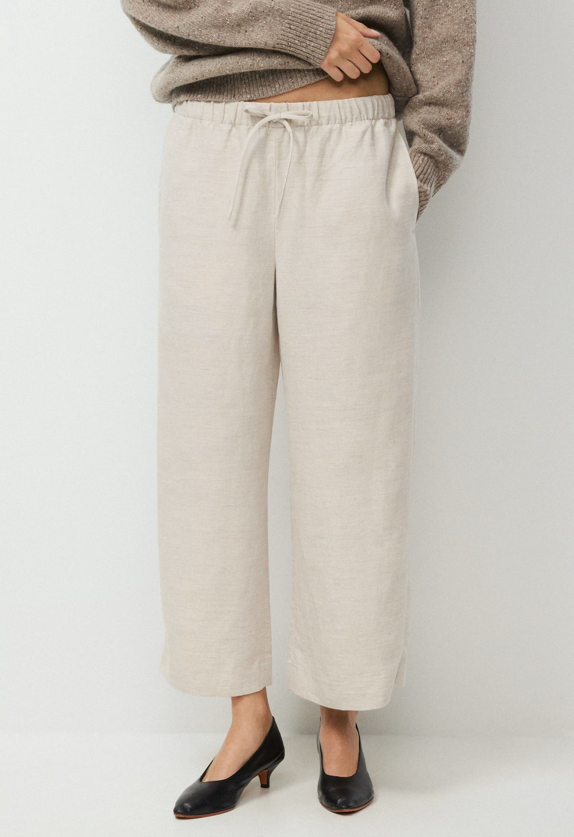 The Lodge Pant™ Cropped - CruiseLinen™ - UNDYED ECRU