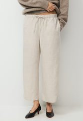 The Lodge Pant™ Cropped - CruiseLinen™ - UNDYED ECRU