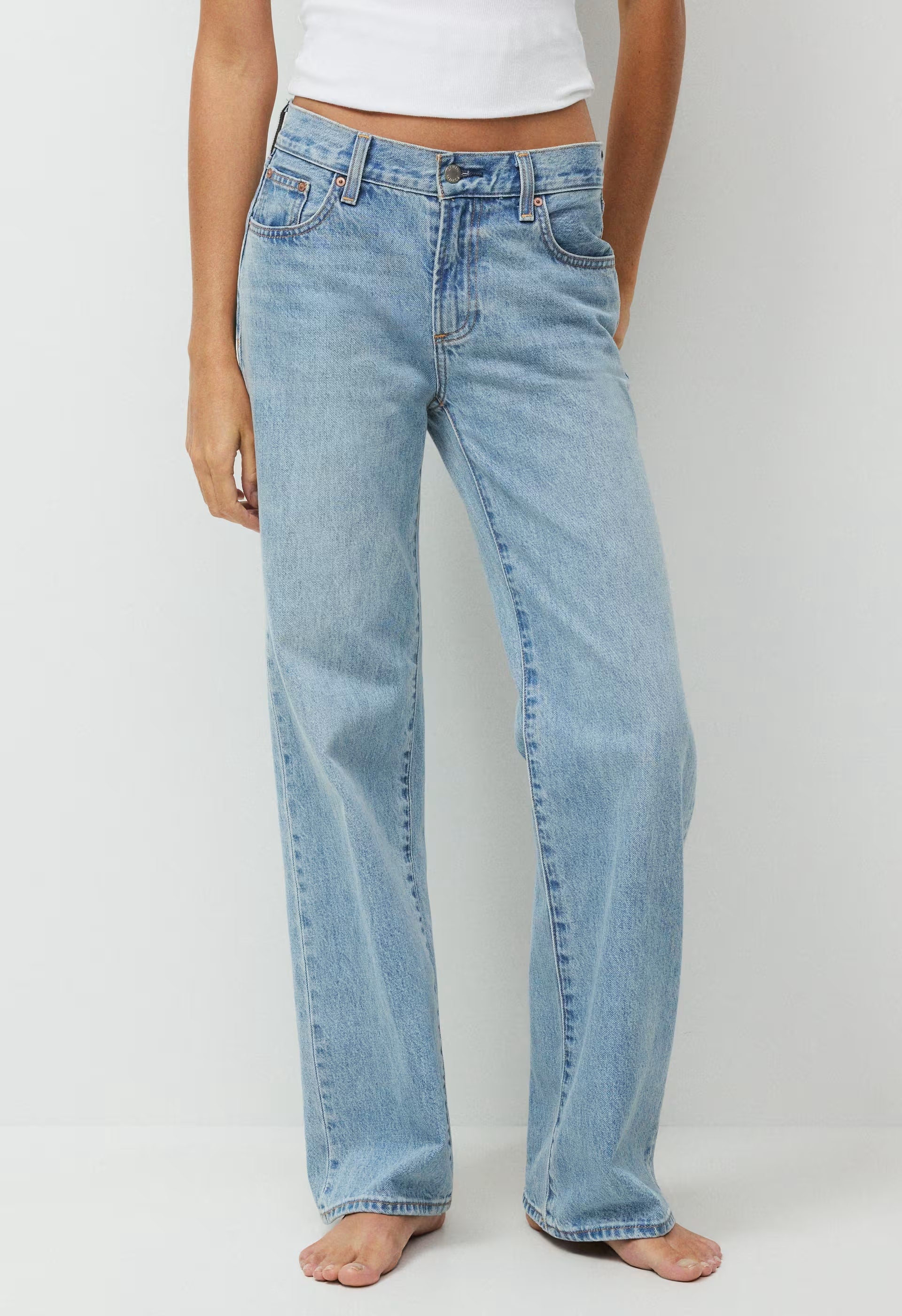 Denim Forum The Farrah Lo-Rise Wide Jean - 7 YRS BLEU TABOO
