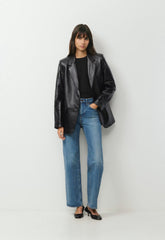 Denim Forum Remy Hi-Rise Wide Jean - VINTAGE MEDIUM BLUE