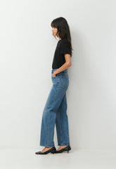 Denim Forum Remy Hi-Rise Wide Jean - VINTAGE MEDIUM BLUE
