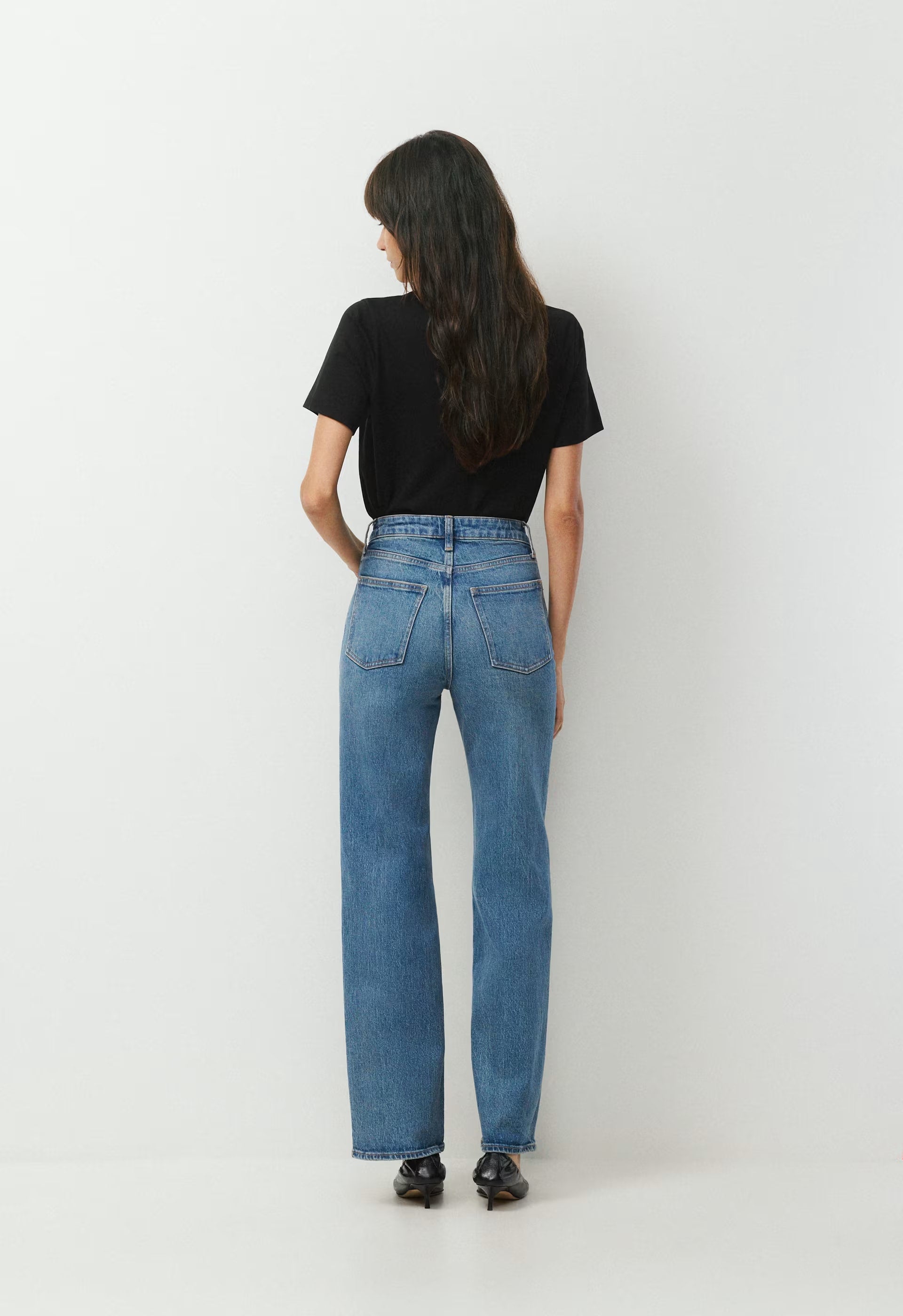 Denim Forum Remy Hi-Rise Wide Jean - VINTAGE MEDIUM BLUE