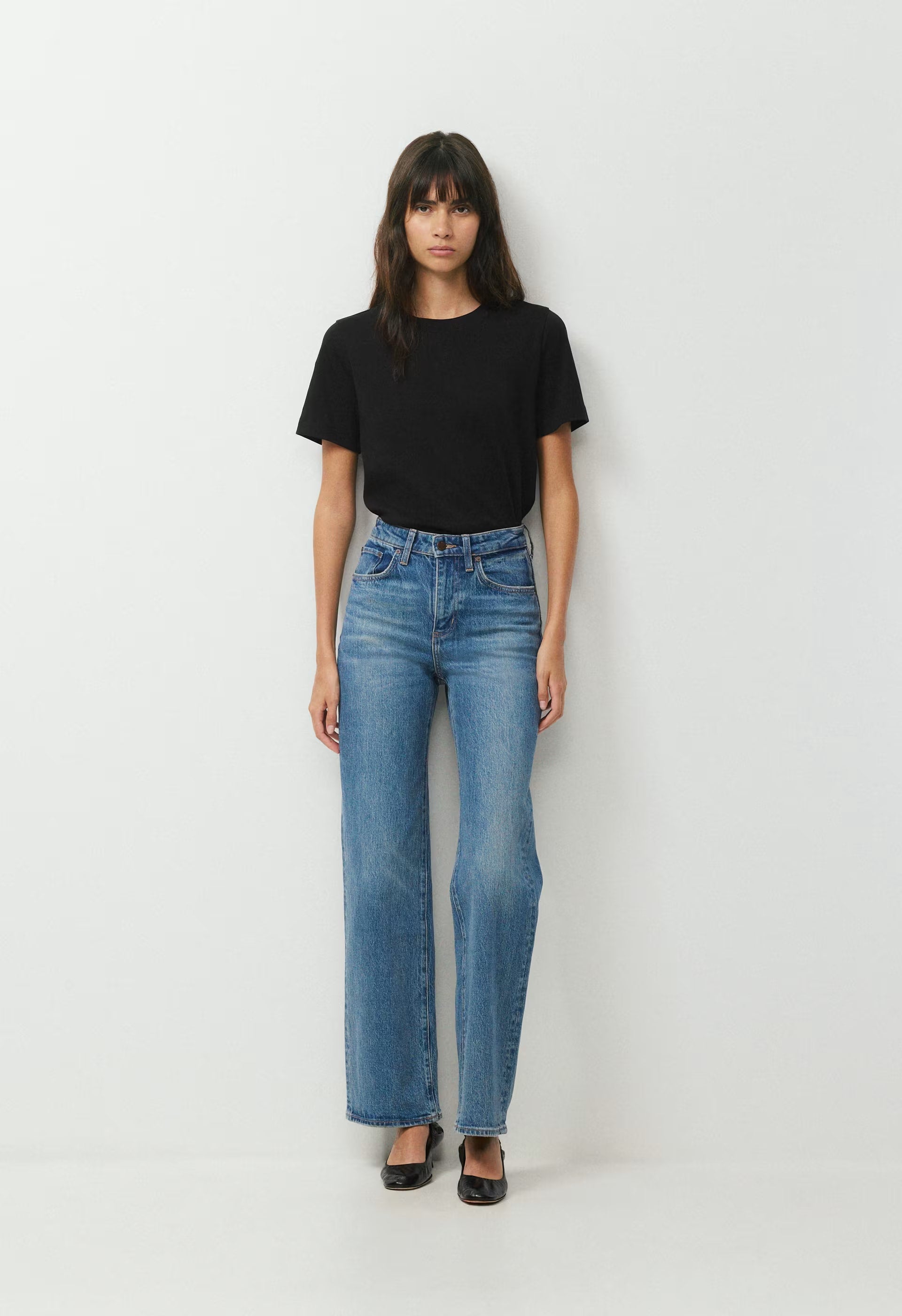 Denim Forum Remy Hi-Rise Wide Jean - VINTAGE MEDIUM BLUE