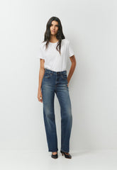 Denim Forum Remy Hi-Rise Wide Jean - VINTAGE DARK BLUE