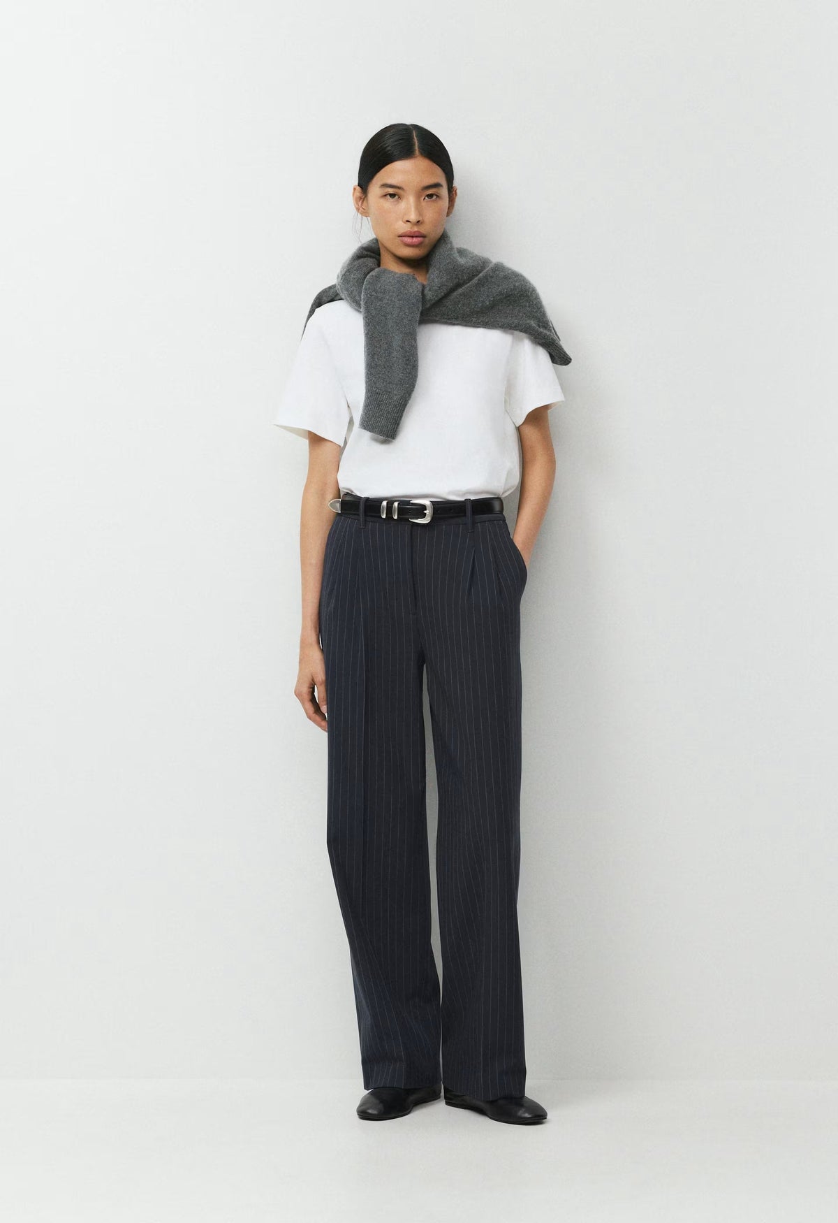 The Effortless Pant™ - BLK STRP DK NT NVY/GRY