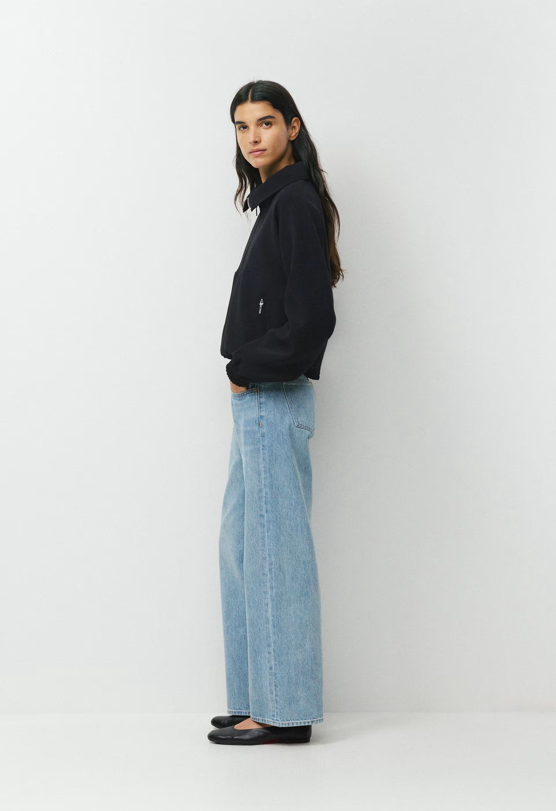 Denim Forum The ‘90s Relaxed Ultra Lo-Rise Wide Jean - 7 YRS BLEU TABOO