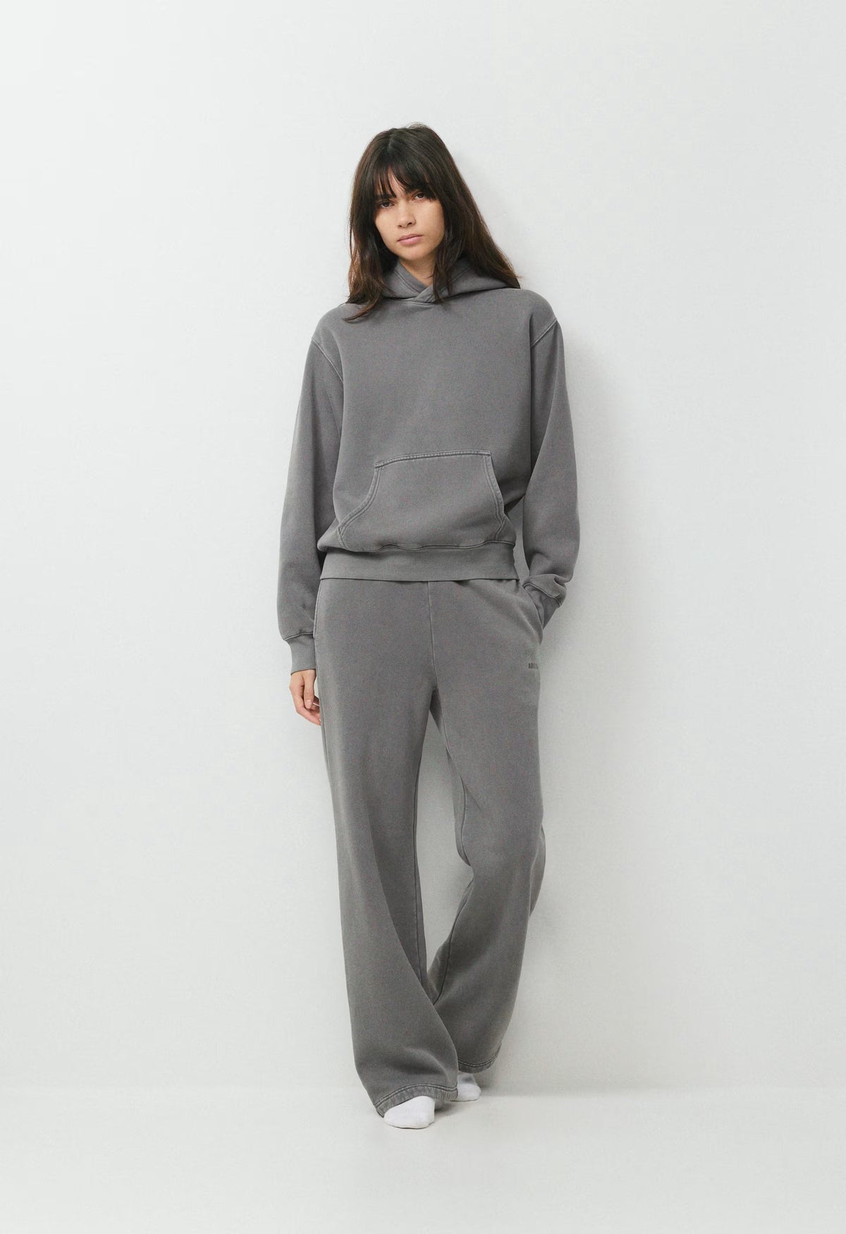 Cozy Sweatfleece Boyfriend Wide Sweatpant - LIVED-IN DARK GREY