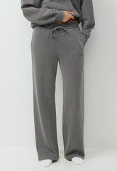 Cozy Sweatfleece Boyfriend Wide Sweatpant - LIVED-IN DARK GREY