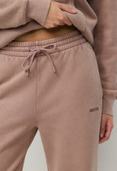 Cozy Sweatfleece Boyfriend Wide Sweatpant - LIVED-IN DUSTY MAUVE