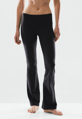 BUTTER Foldover Flare 32 Legging - BLACK