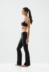 BUTTER Foldover Flare 32 Legging - BLACK