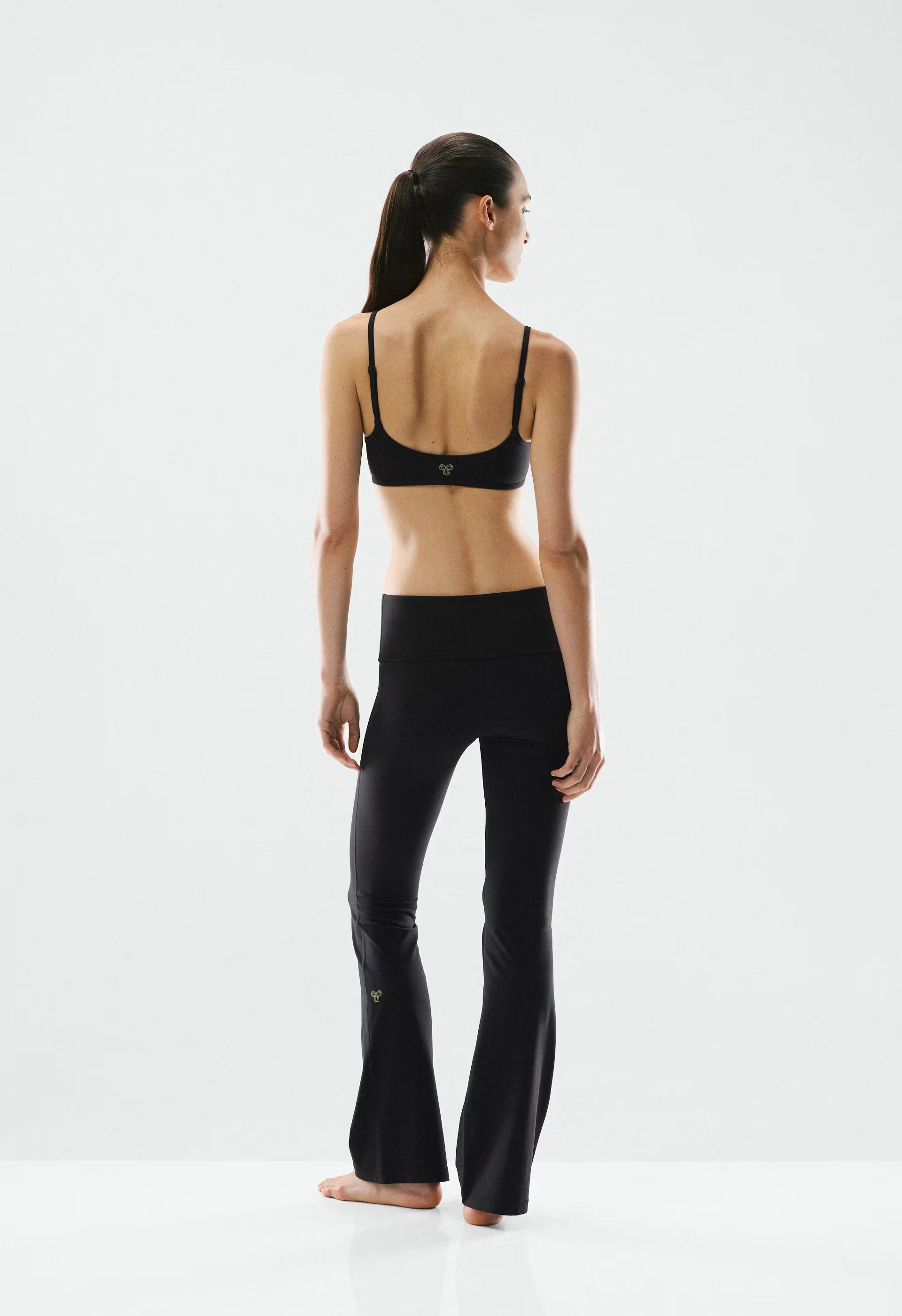BUTTER Foldover Flare 32 Legging - BLACK