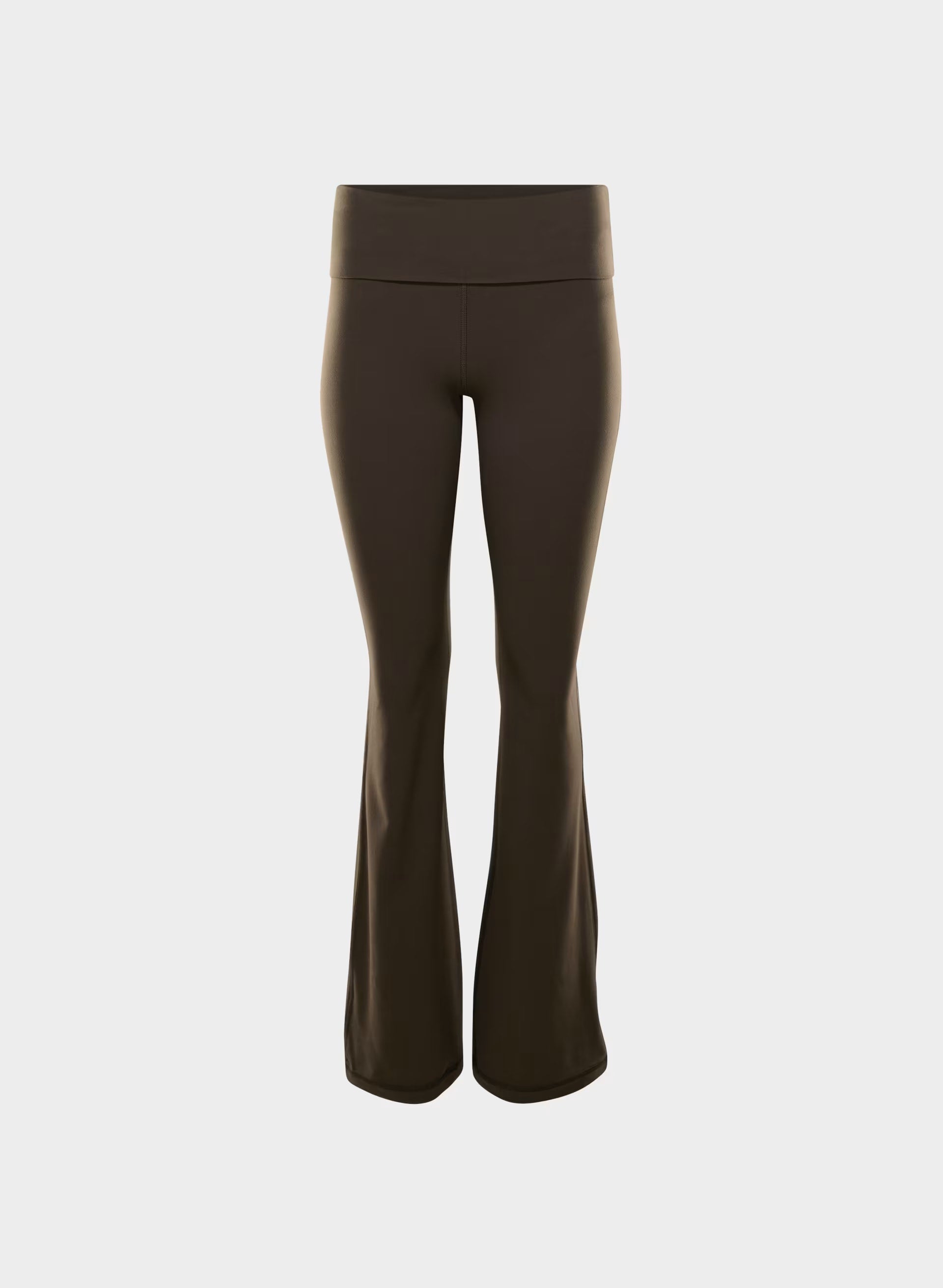 BUTTER Foldover Flare 32 Legging - CACAO NIB BROWN
