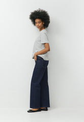 Denim Forum Salma Super Lo-Rise Straight Jean - NO-STRESS DARK BLUE