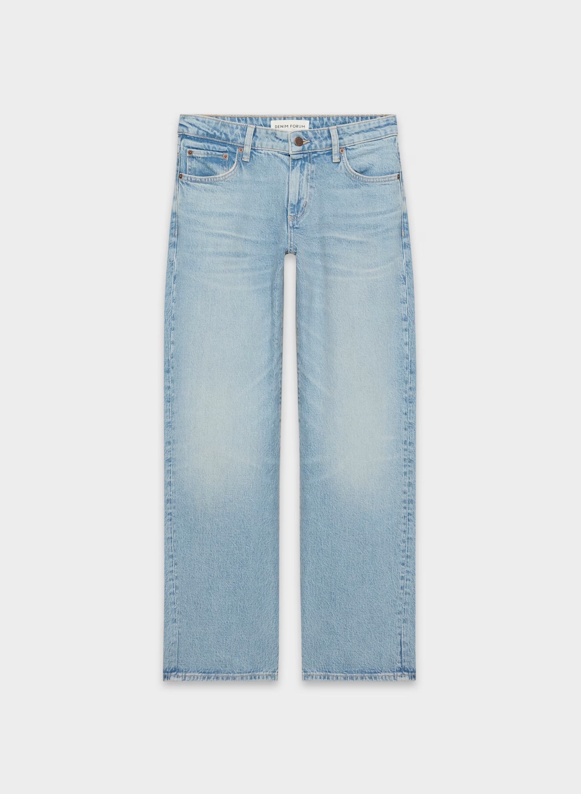 Denim Forum Salma Super Lo-Rise Straight Jean - VINTAGE LIGHT BLUE