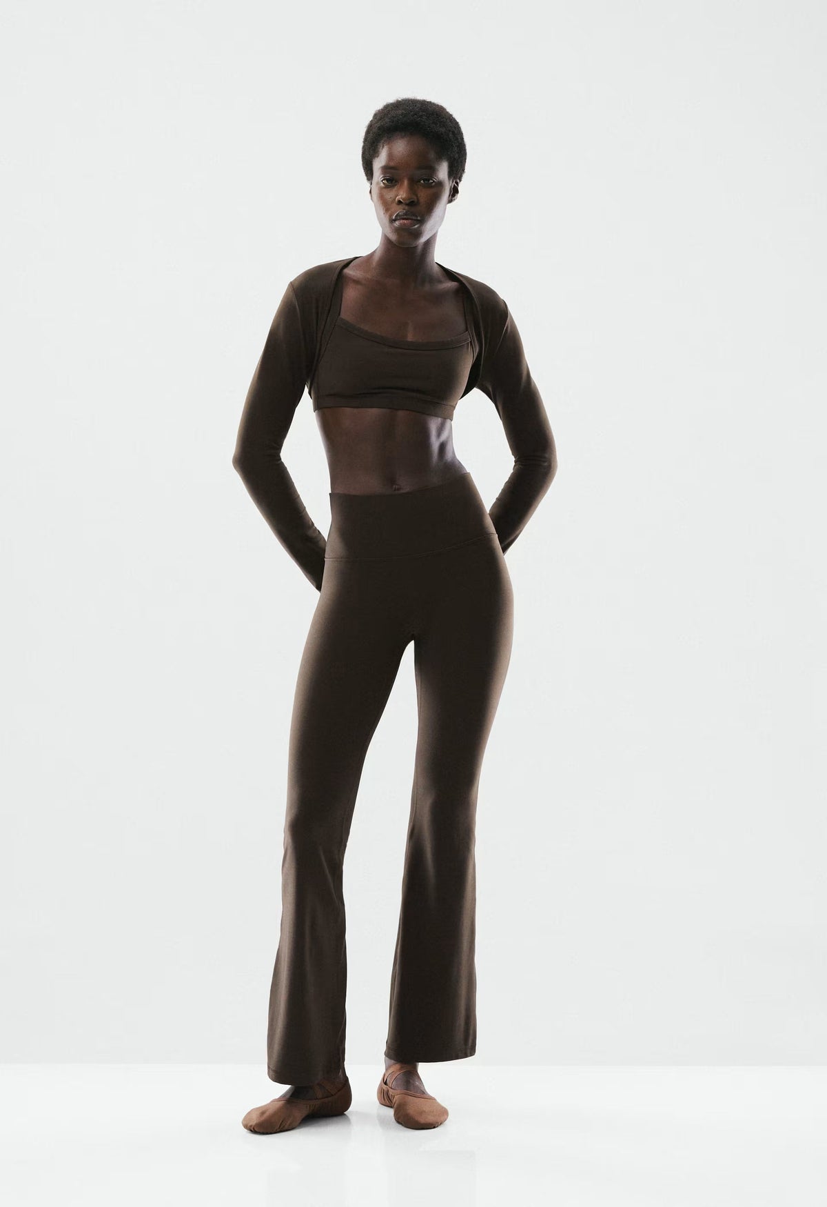 BUTTER Cheeky Infinite Hi Flare 30 Legging - CACAO NIB BROWN