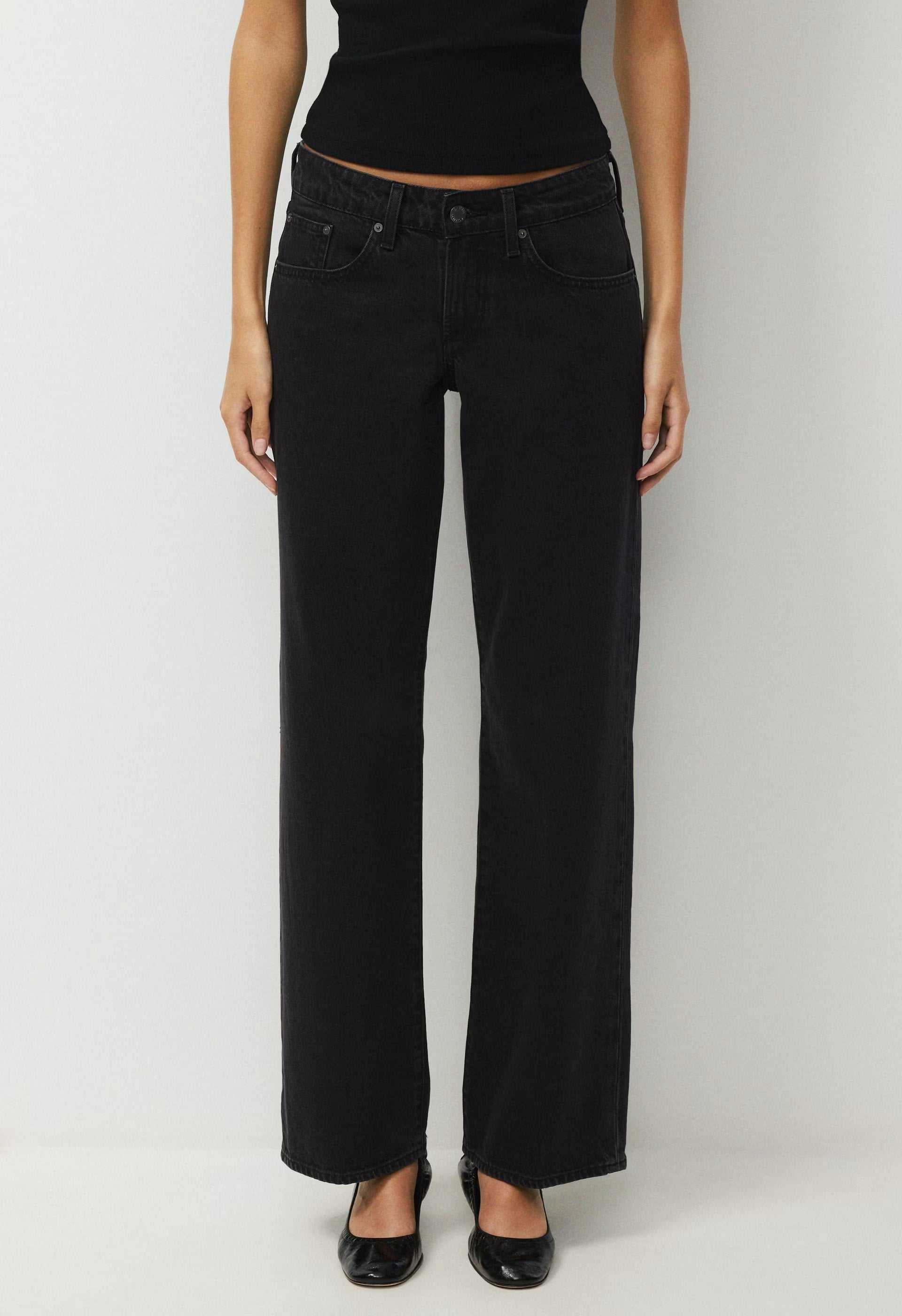 Denim Forum The ‘90s Relaxed Ultra Lo-Rise Wide Jean - BLACK EYELINER