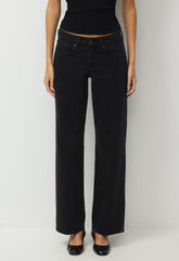 Denim Forum The ‘90s Relaxed Ultra Lo-Rise Wide Jean - BLACK EYELINER