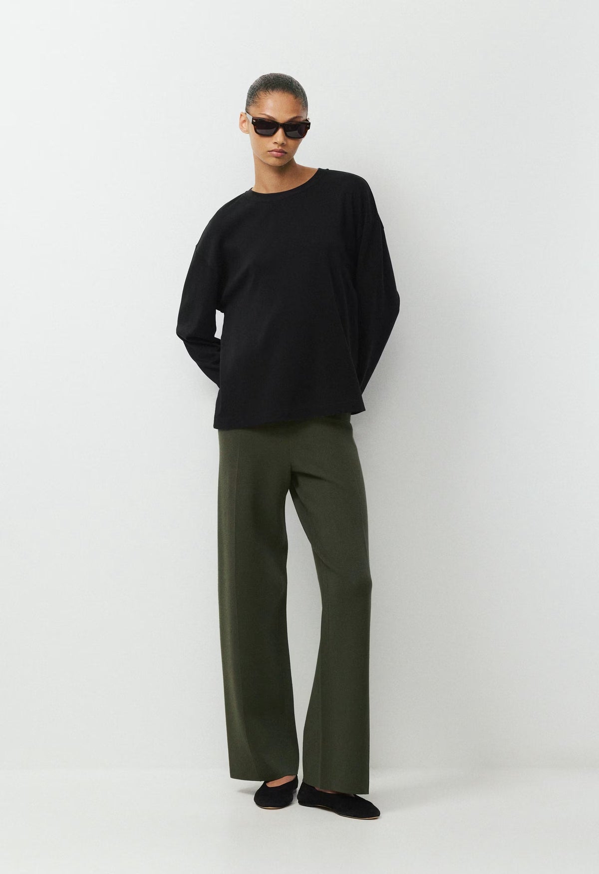Souvenir Pant - Wonder Yarn - FLINT GREEN