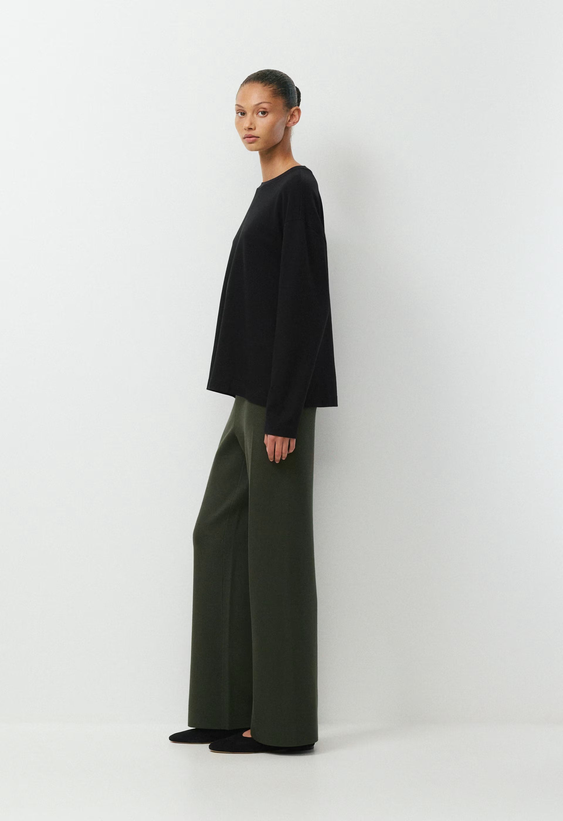 Souvenir Pant - Wonder Yarn - FLINT GREEN