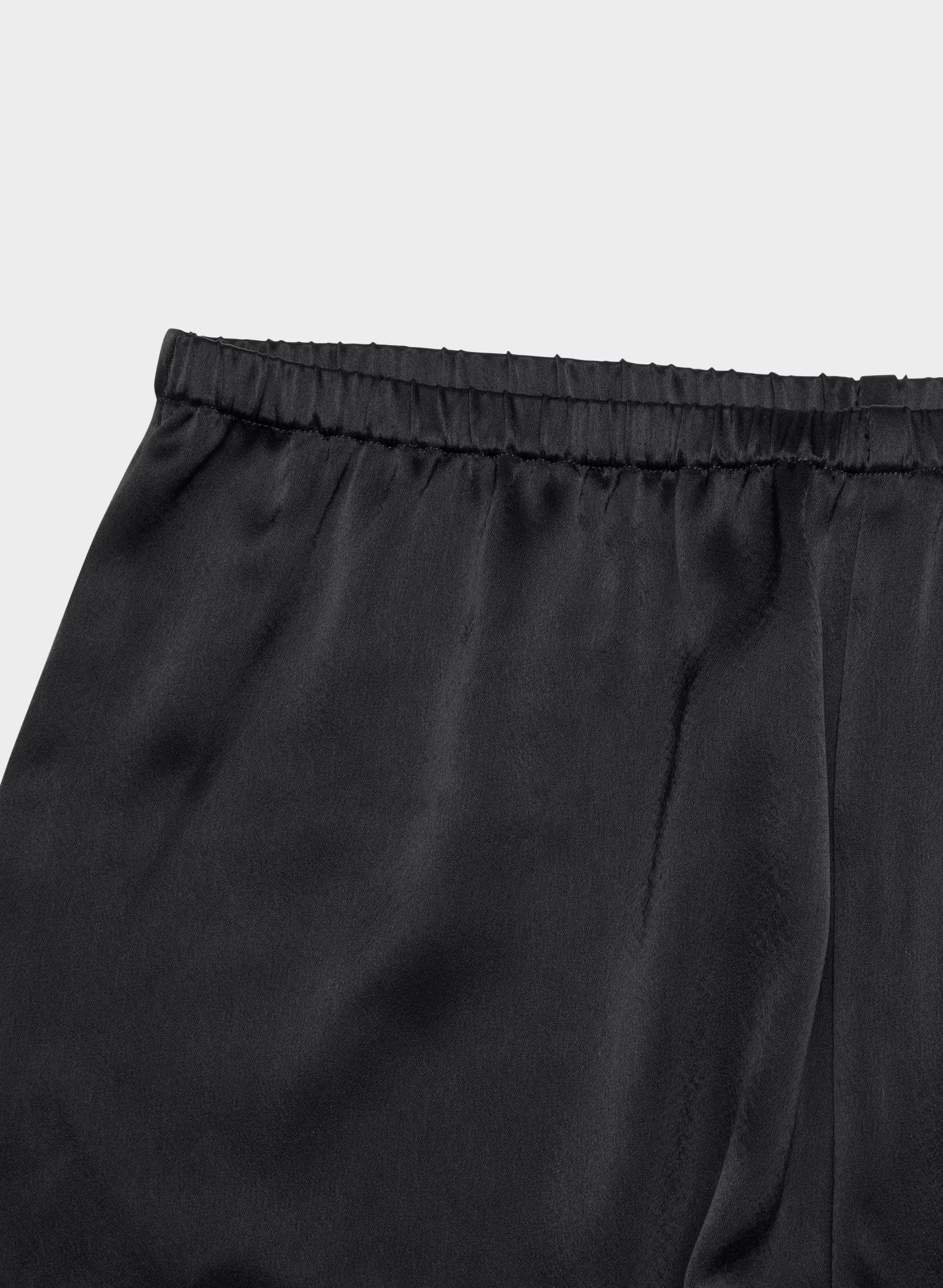 Archer Satin Pant - BLACK