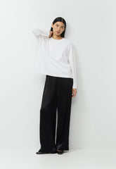 Archer Satin Pant - BLACK