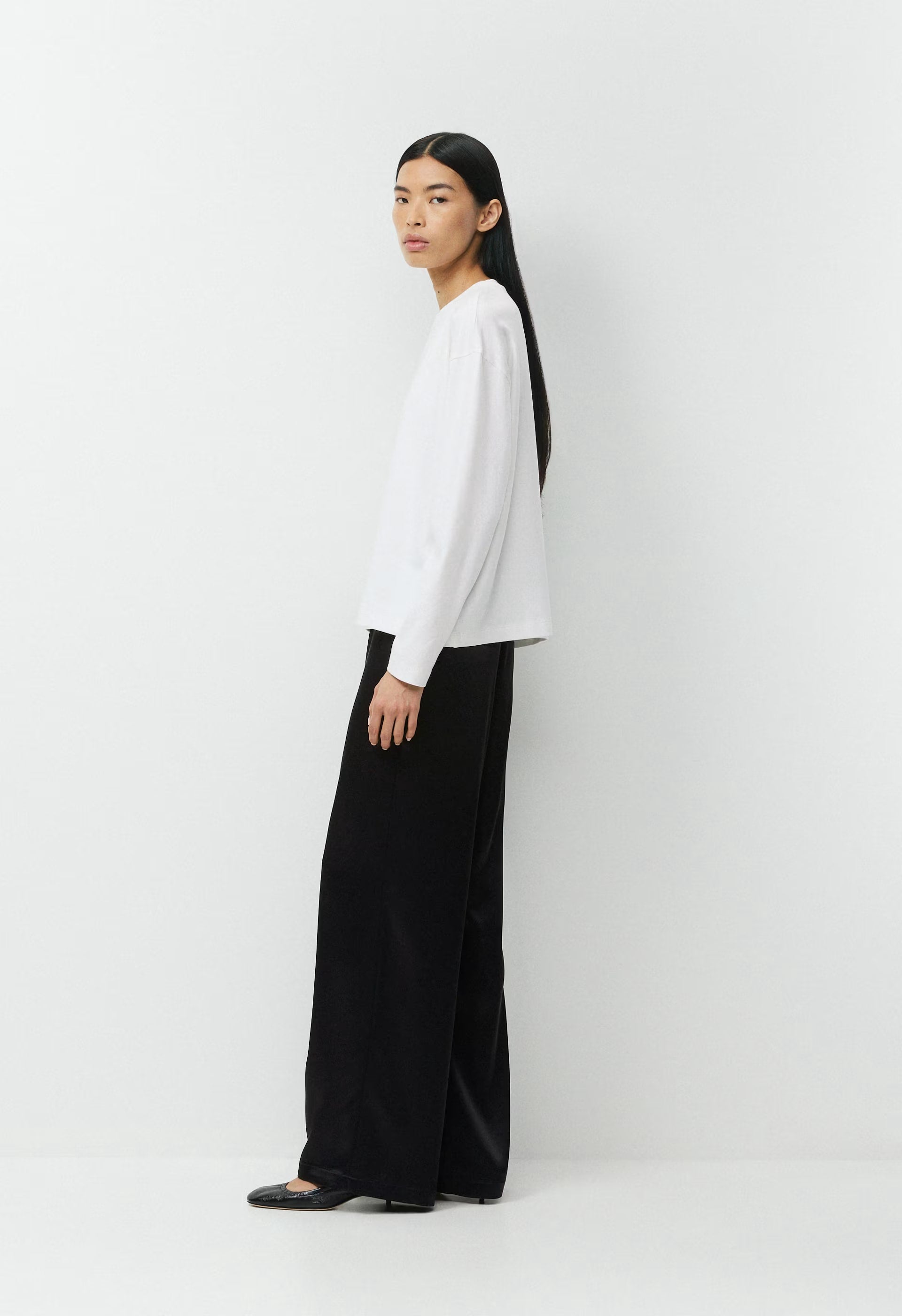 Archer Satin Pant - BLACK