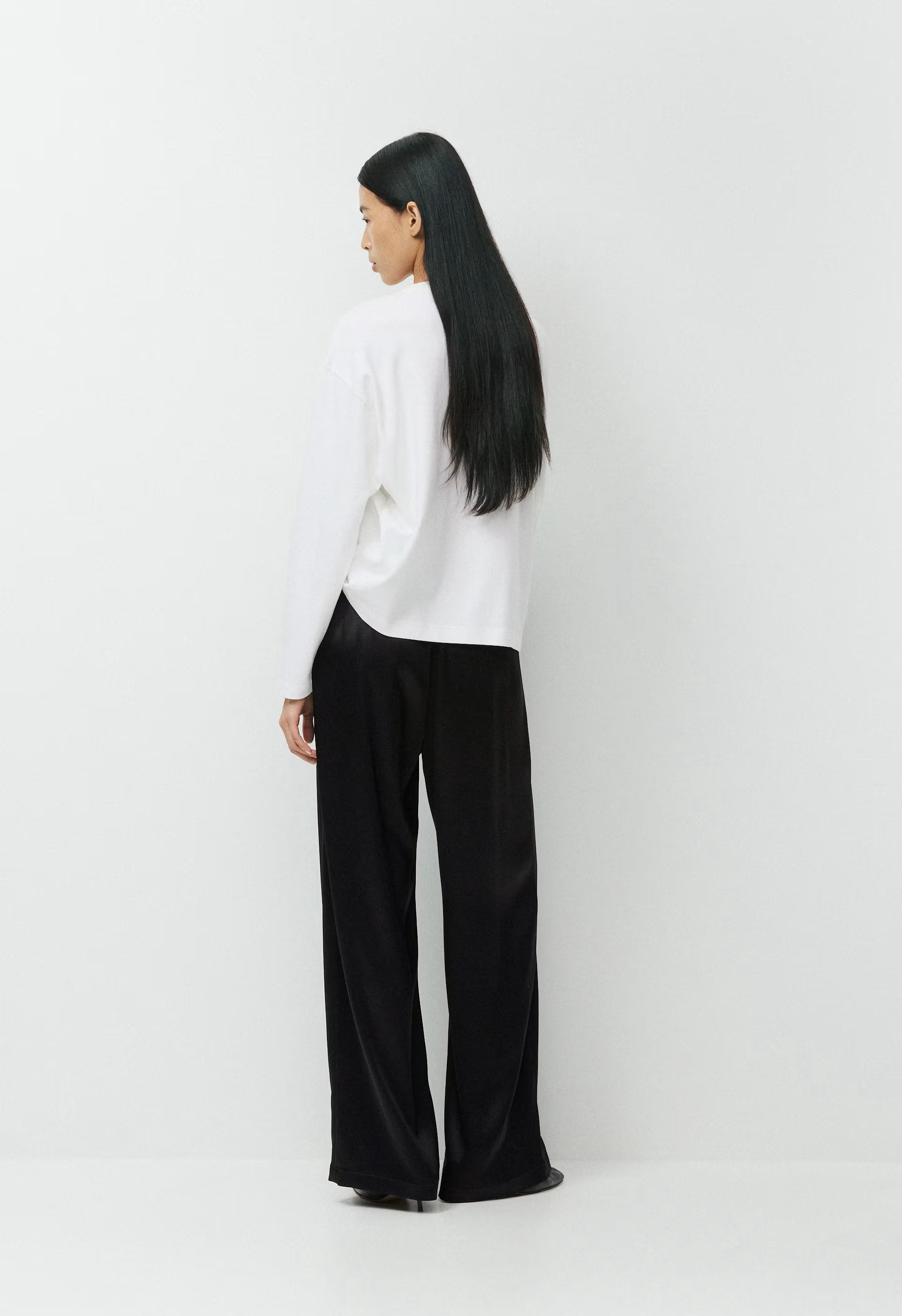 Archer Satin Pant - BLACK