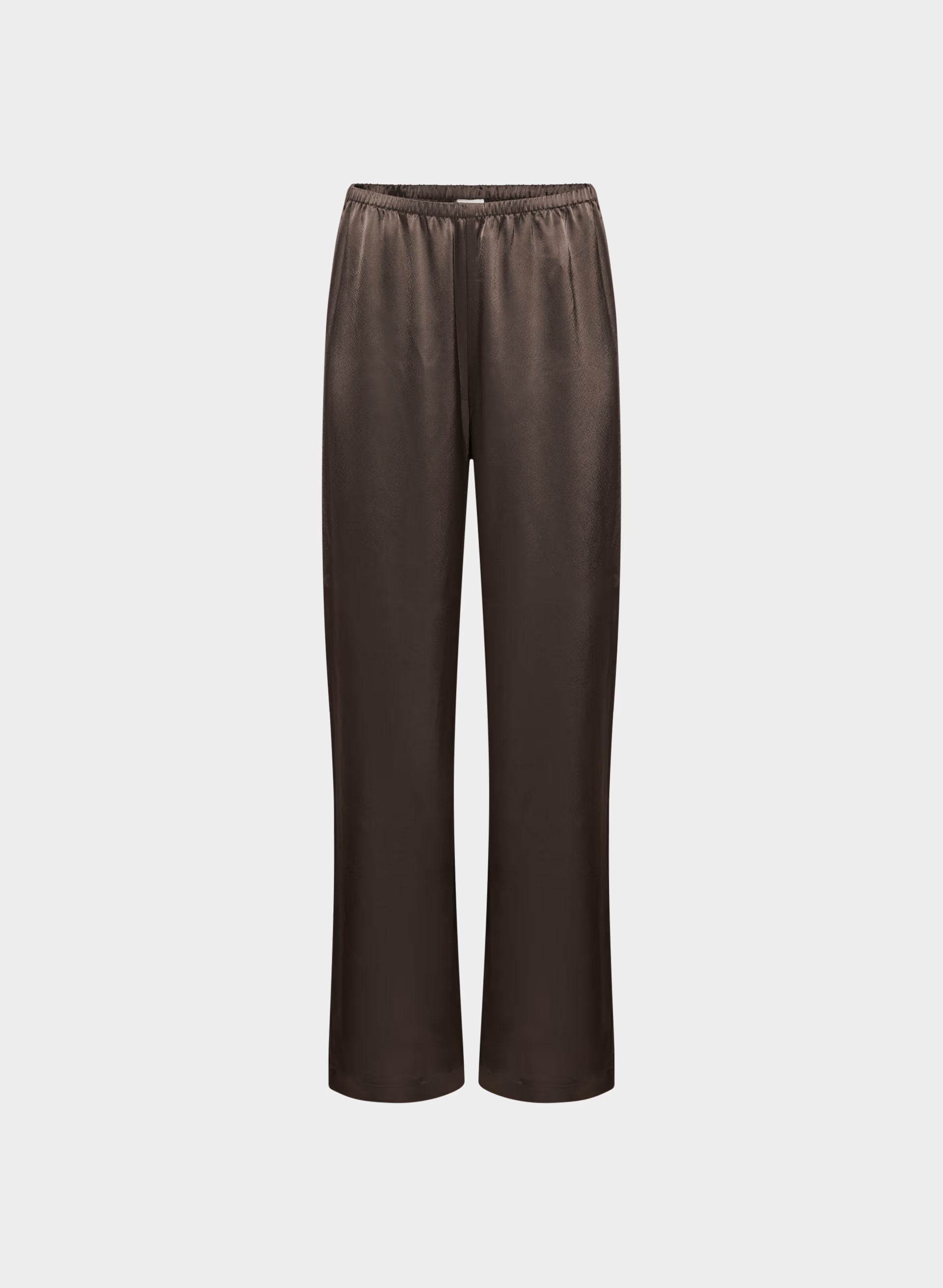 Archer Satin Pant - RICH MOCHA BROWN