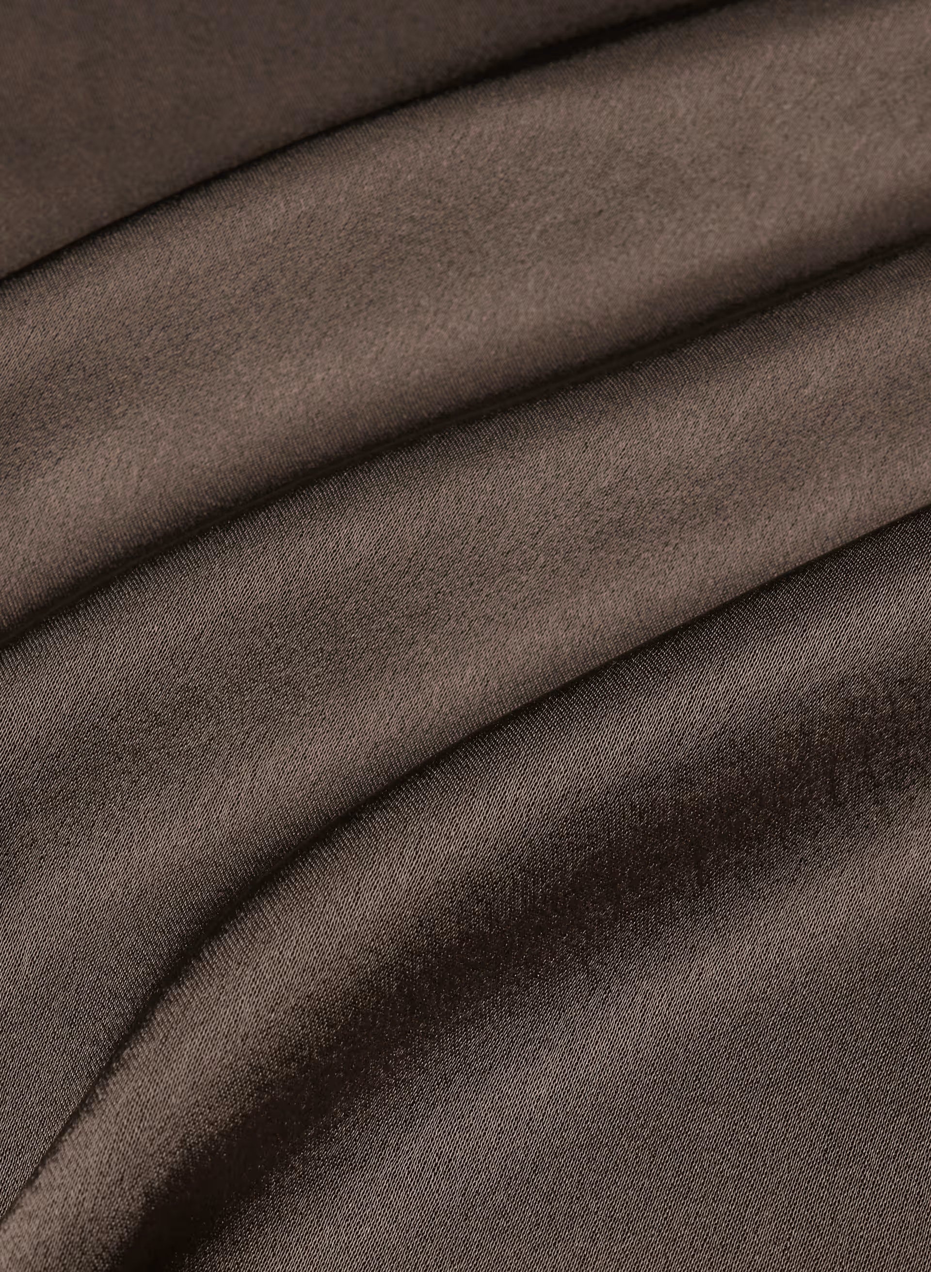 Archer Satin Pant - RICH MOCHA BROWN