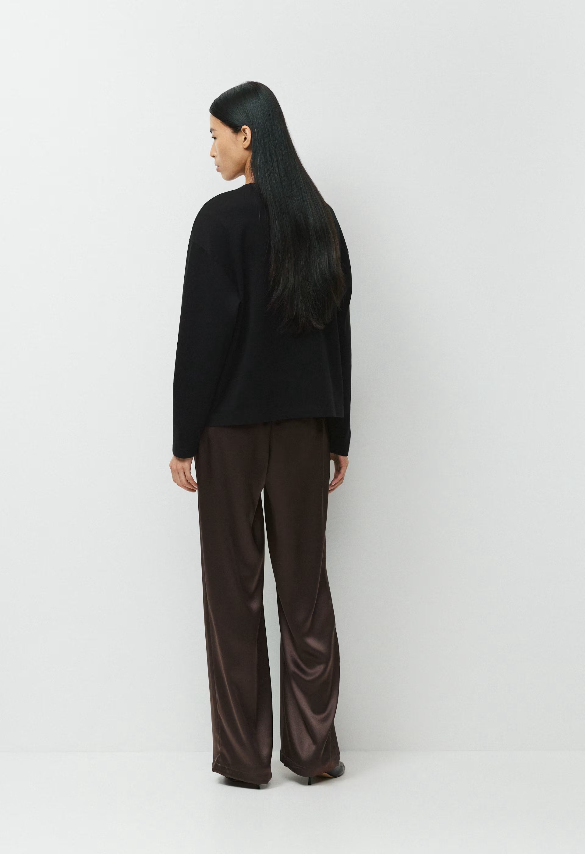 Archer Satin Pant - RICH MOCHA BROWN