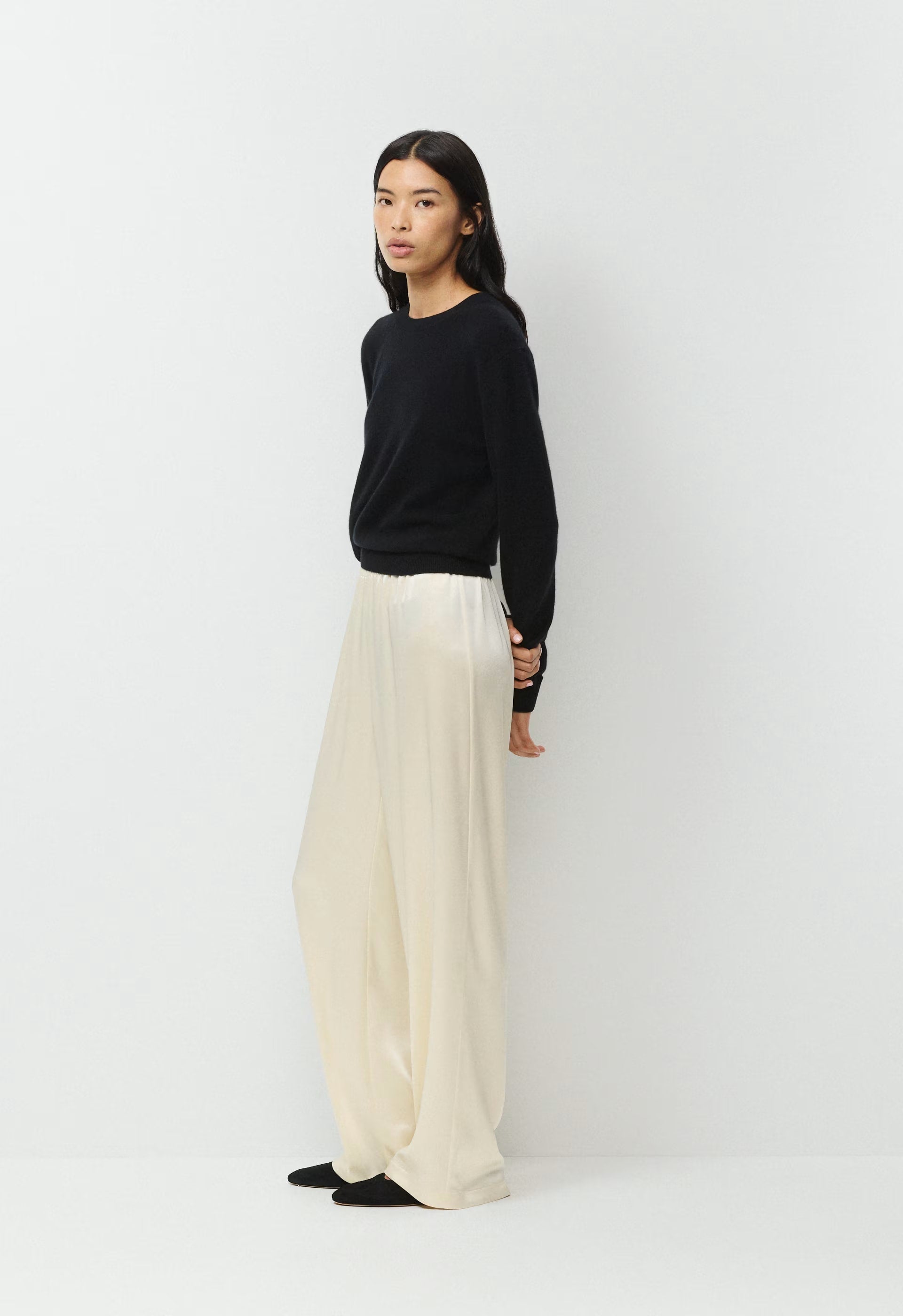 Archer Satin Pant - SEASIDE CREAM
