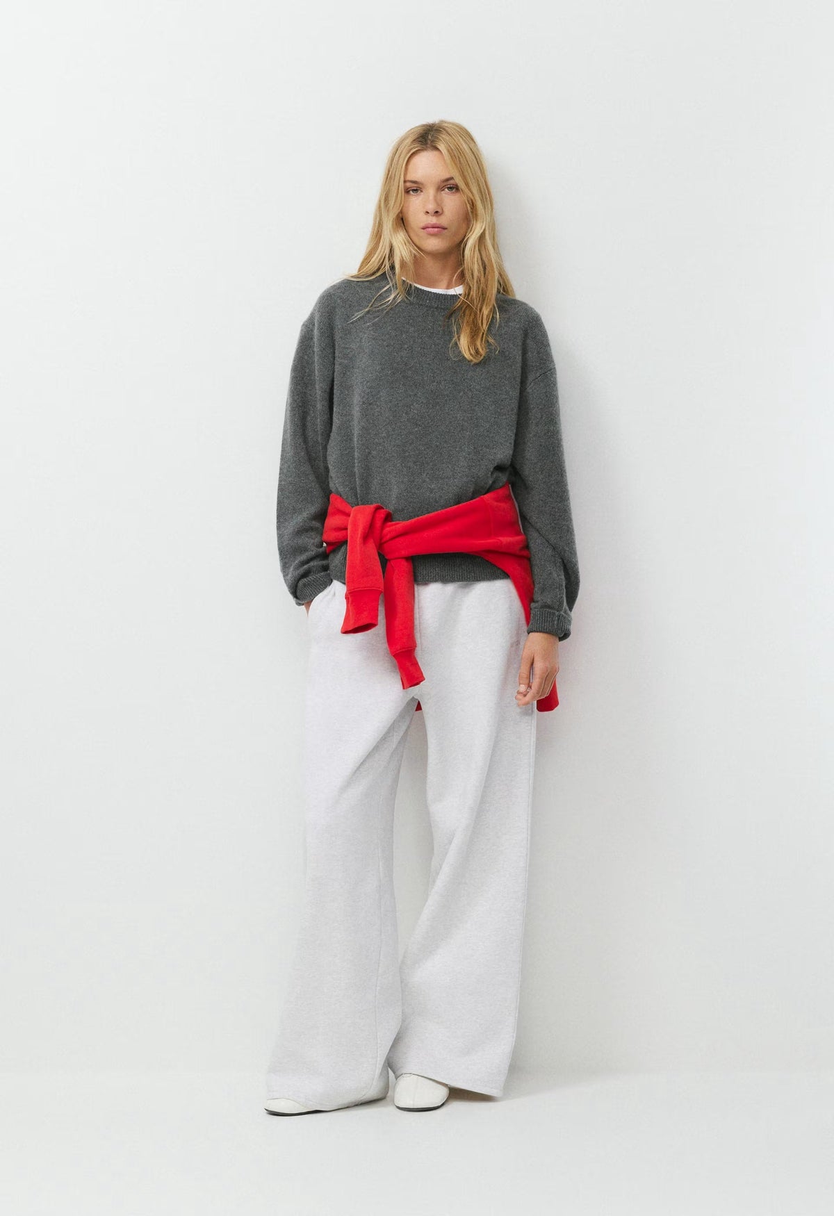 Cozy Sweatfleece Mega Flutter™ Sweatpant - HEATHER CLOUD WHITE