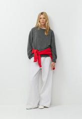 Cozy Sweatfleece Mega Flutter™ Sweatpant - HEATHER CLOUD WHITE