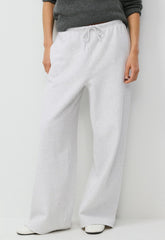 Cozy Sweatfleece Mega Flutter™ Sweatpant - HEATHER CLOUD WHITE
