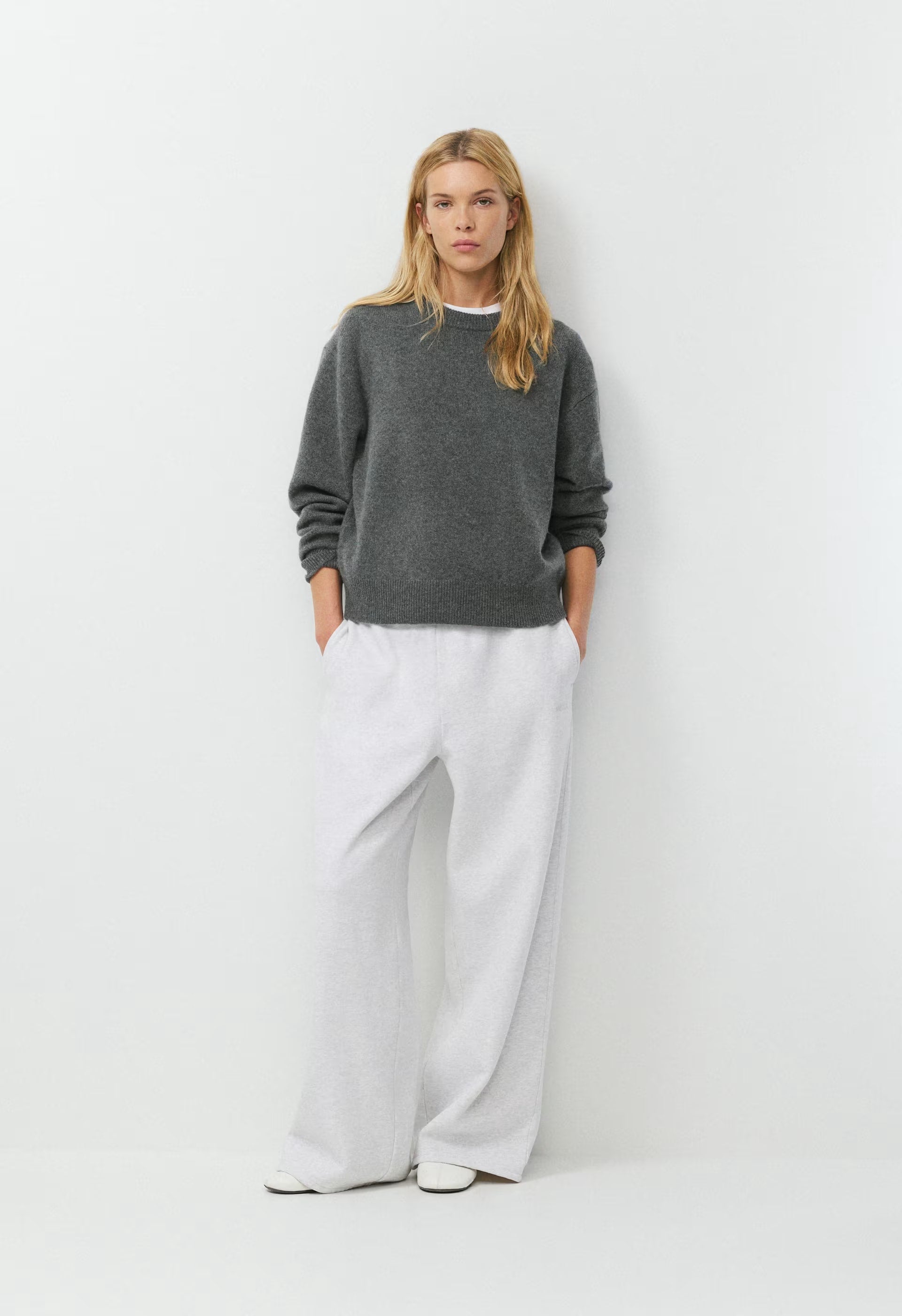 Cozy Sweatfleece Mega Flutter™ Sweatpant - HEATHER CLOUD WHITE