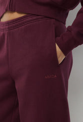 Cozy Sweatfleece Boyfriend Jogger - GALA PLUM