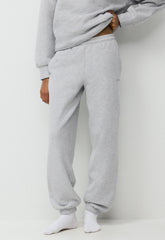 Cozy Sweatfleece Boyfriend Jogger - HEATHER CHROME