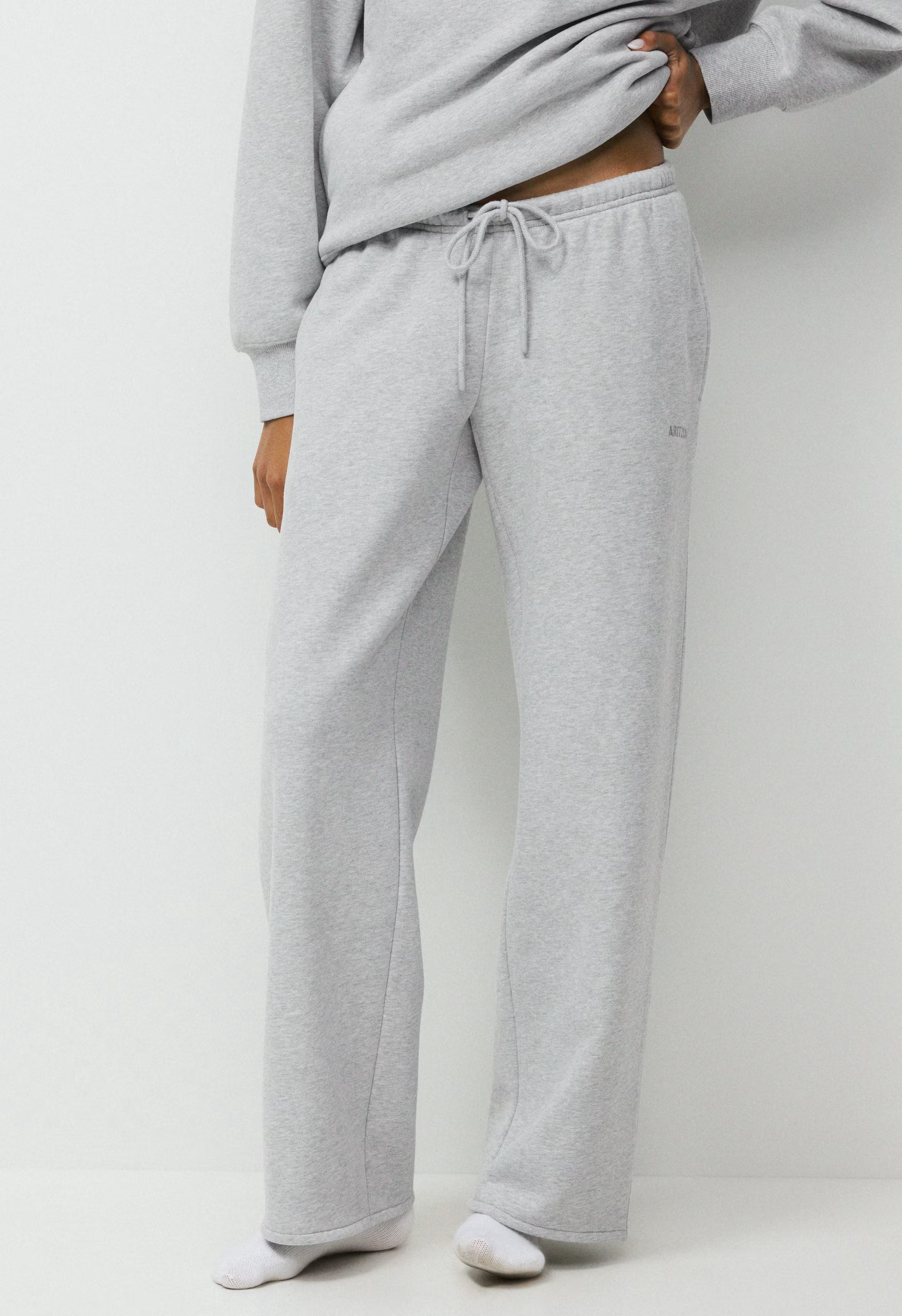 Cozy Sweatfleece Mega Flutter™ Straight Pant - HEATHER CHROME