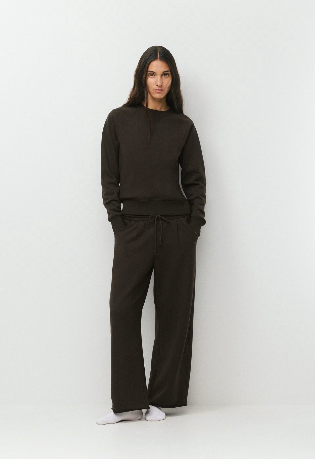 Terry Sweatfleece Mega Barrel Sweatpant - CACAO NIB BROWN