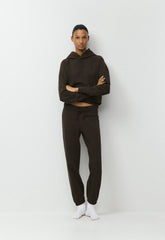 Terry Sweatfleece Perfect Banded Jogger - CACAO NIB BROWN