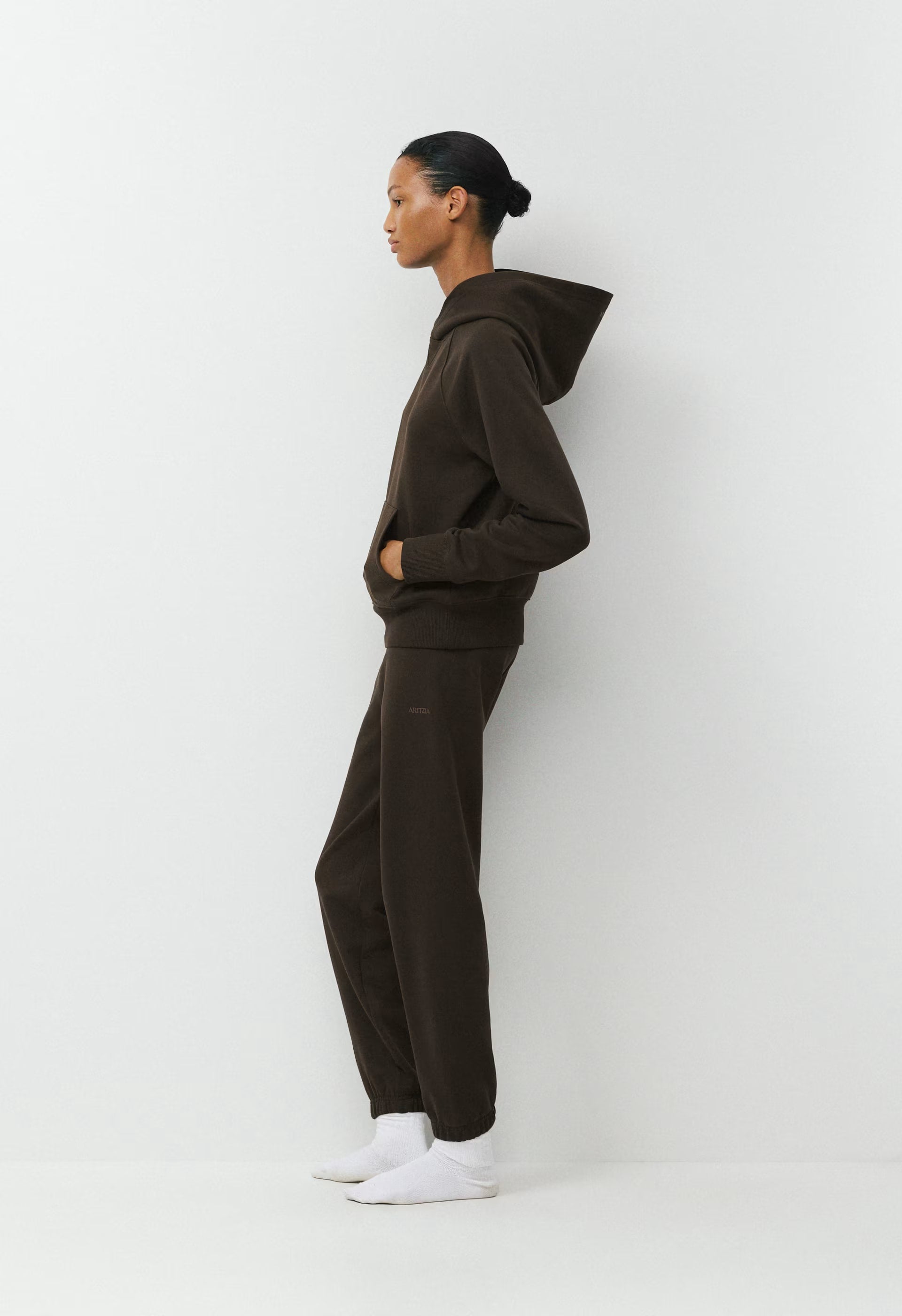 Terry Sweatfleece Perfect Banded Jogger - CACAO NIB BROWN