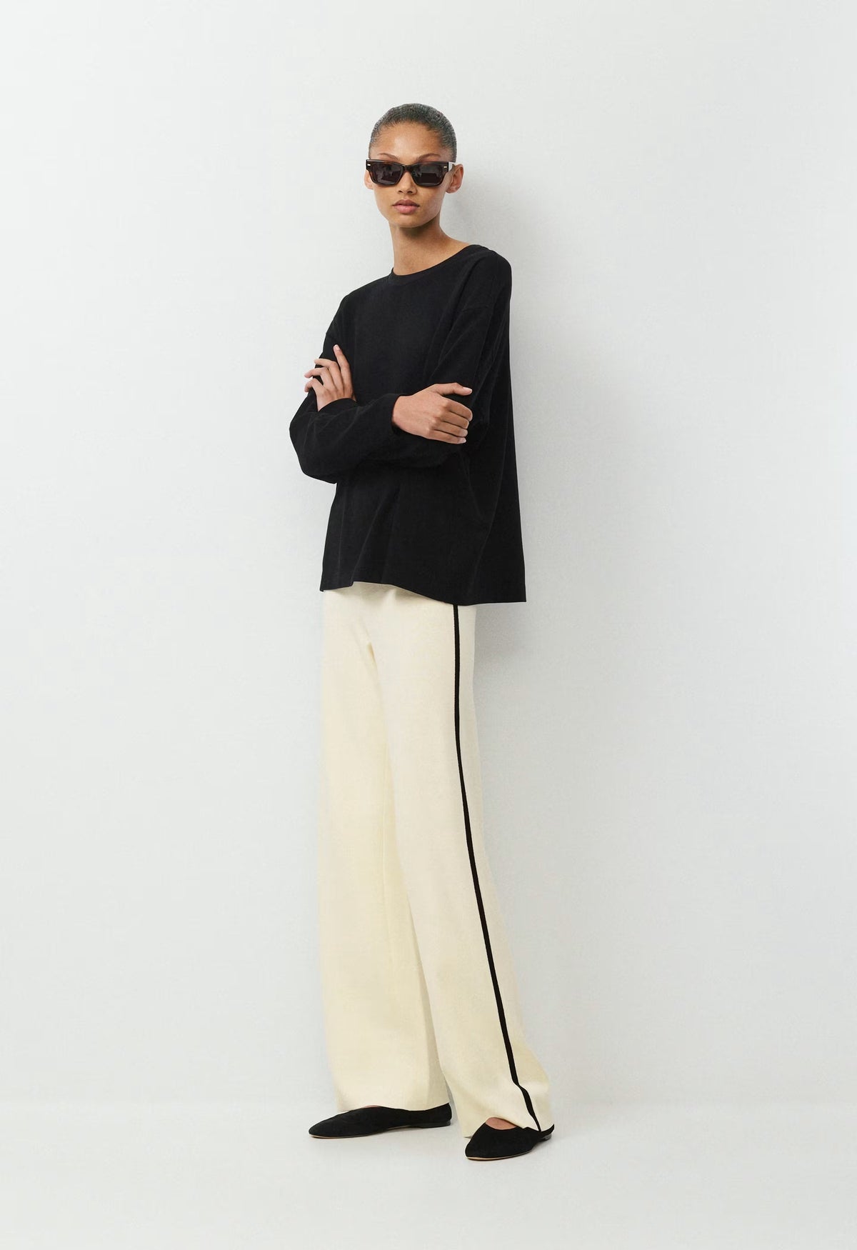 Souvenir Pant - Wonder Yarn - LIGHT BIRCH/BLACK