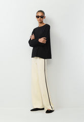 Souvenir Pant - Wonder Yarn - LIGHT BIRCH/BLACK