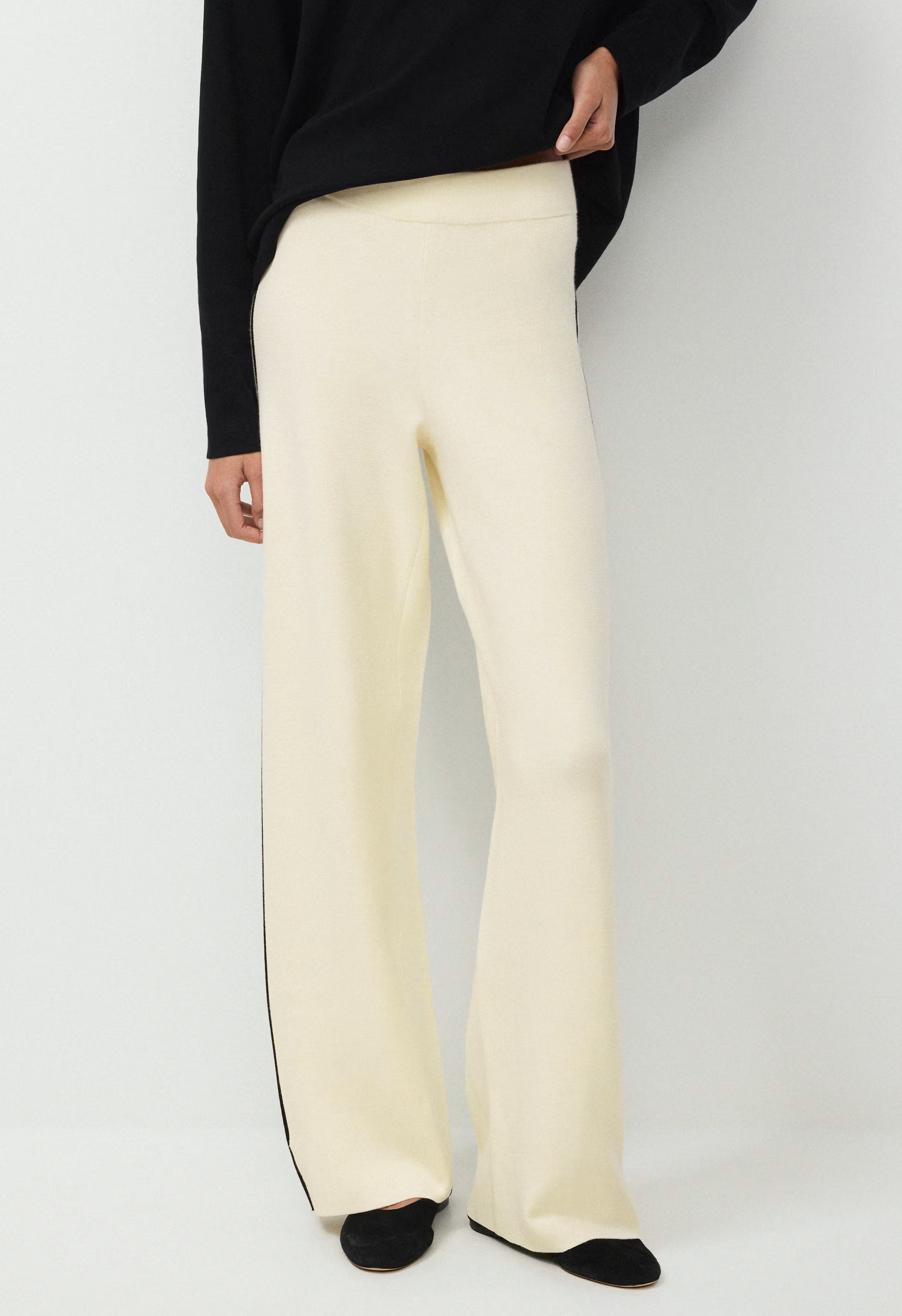Souvenir Pant - Wonder Yarn - LIGHT BIRCH/BLACK